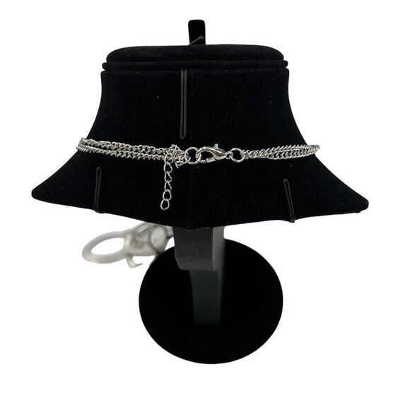 Silver Bubble Oval Cascade Necklace and Earring Set - Picture 11 of 14